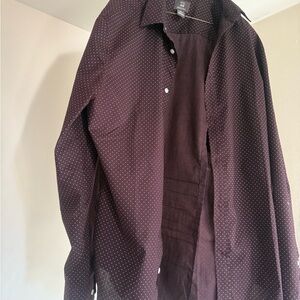 H&M Deep Purple Shirt with White Dots